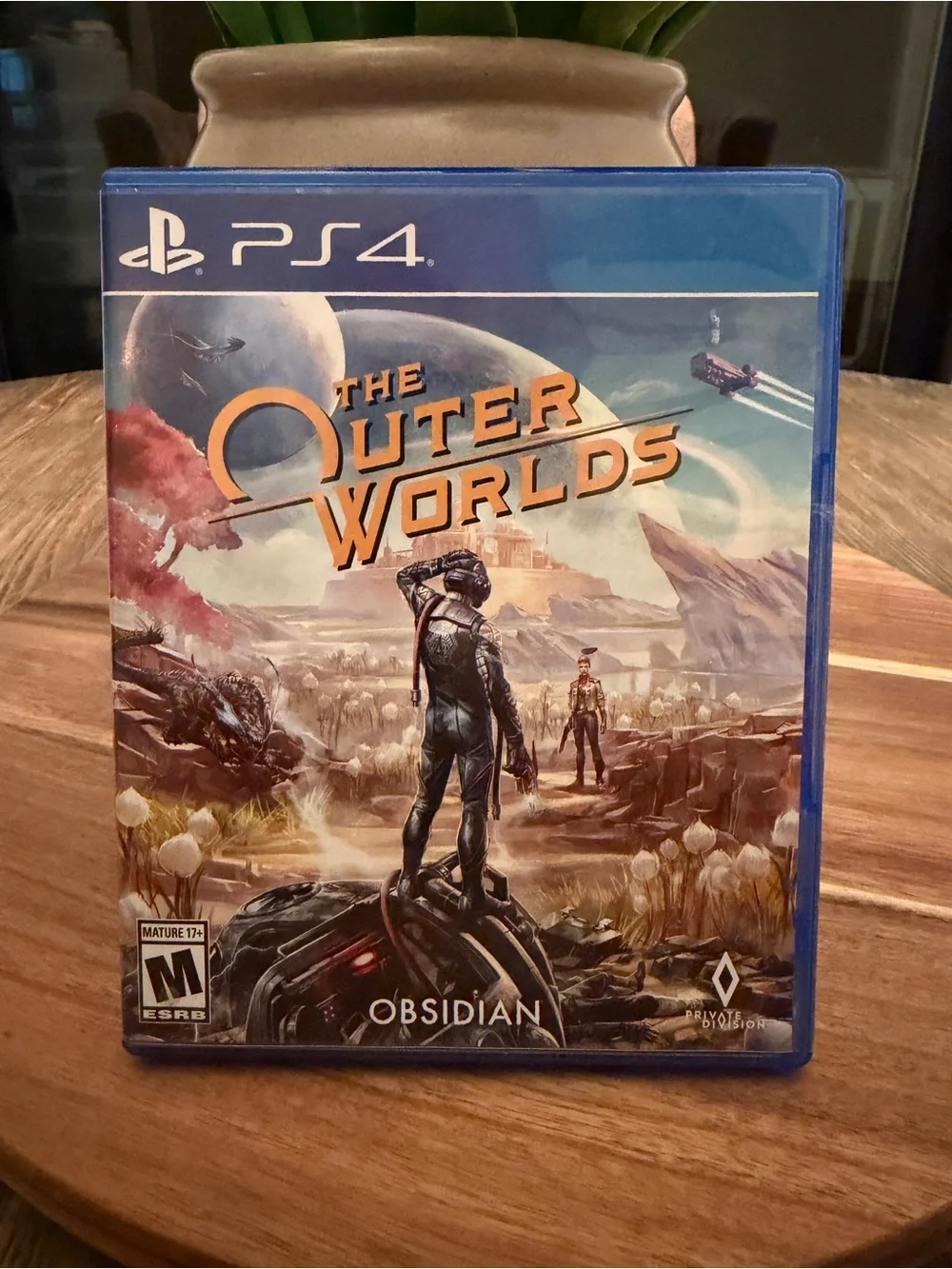 Sony PS4 The Outer Worlds - Blue Case with Sci‑Fi Cover Art